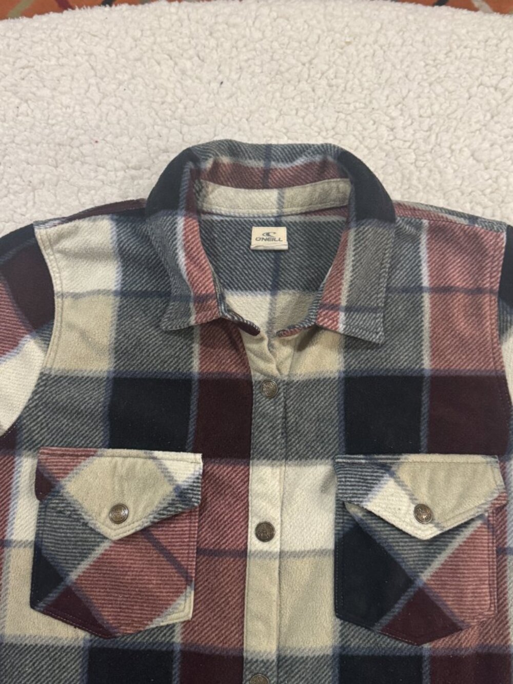 O'Neill Women's Plaid Superfleece Shacket (Shirt Jacket) - Women's Medium